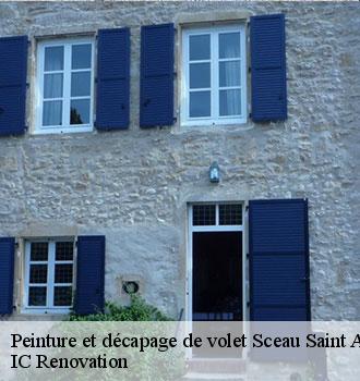 Peinture et décapage de volet sceau-saint-angel-24300 IC Renovation